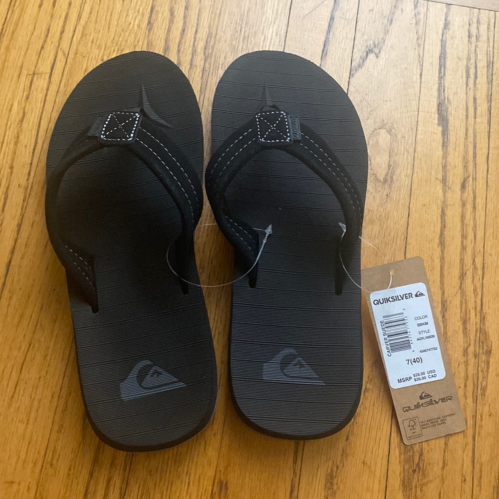 Brand new with tags-quicksilver black sandals.